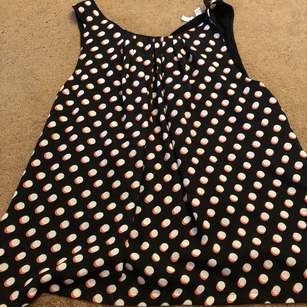 ELLE black polka dot tank top